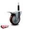 Service Caster 4'' Maroon Poly Swivel 3/4'' Expanding Stem Caster Total Lock Brake SCC-EXTTL20S414-PPUB-MRN-34 - alternate 4
